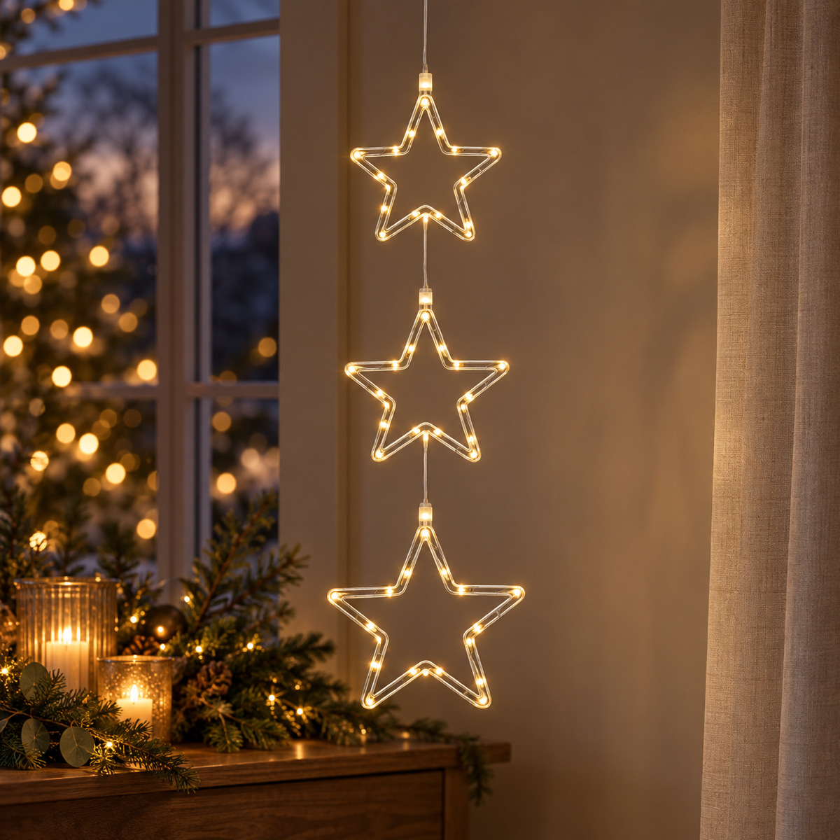 Decoris Draadverlichting Ster Warm Wit 48 Lampjes 0.58 m