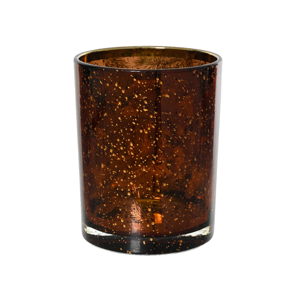 Kitchen Goods Theelichthouder donkerbruin glas