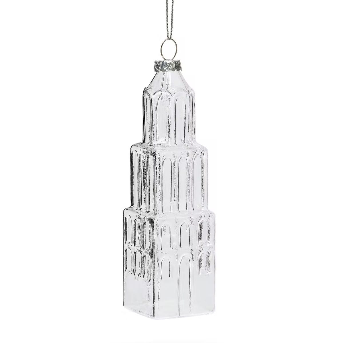De Ballen Uit Kerstornament Domtoren Glas Wit