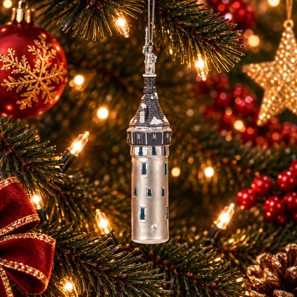 De Ballen Uit Kerstornament Riddertoren Kasteel de Haar Zilver