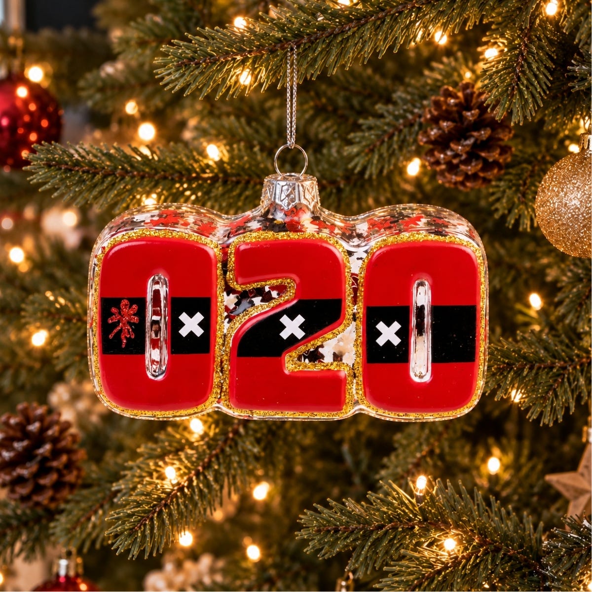 De Ballen Uit Kerstornament 020 Amsterdam Rood