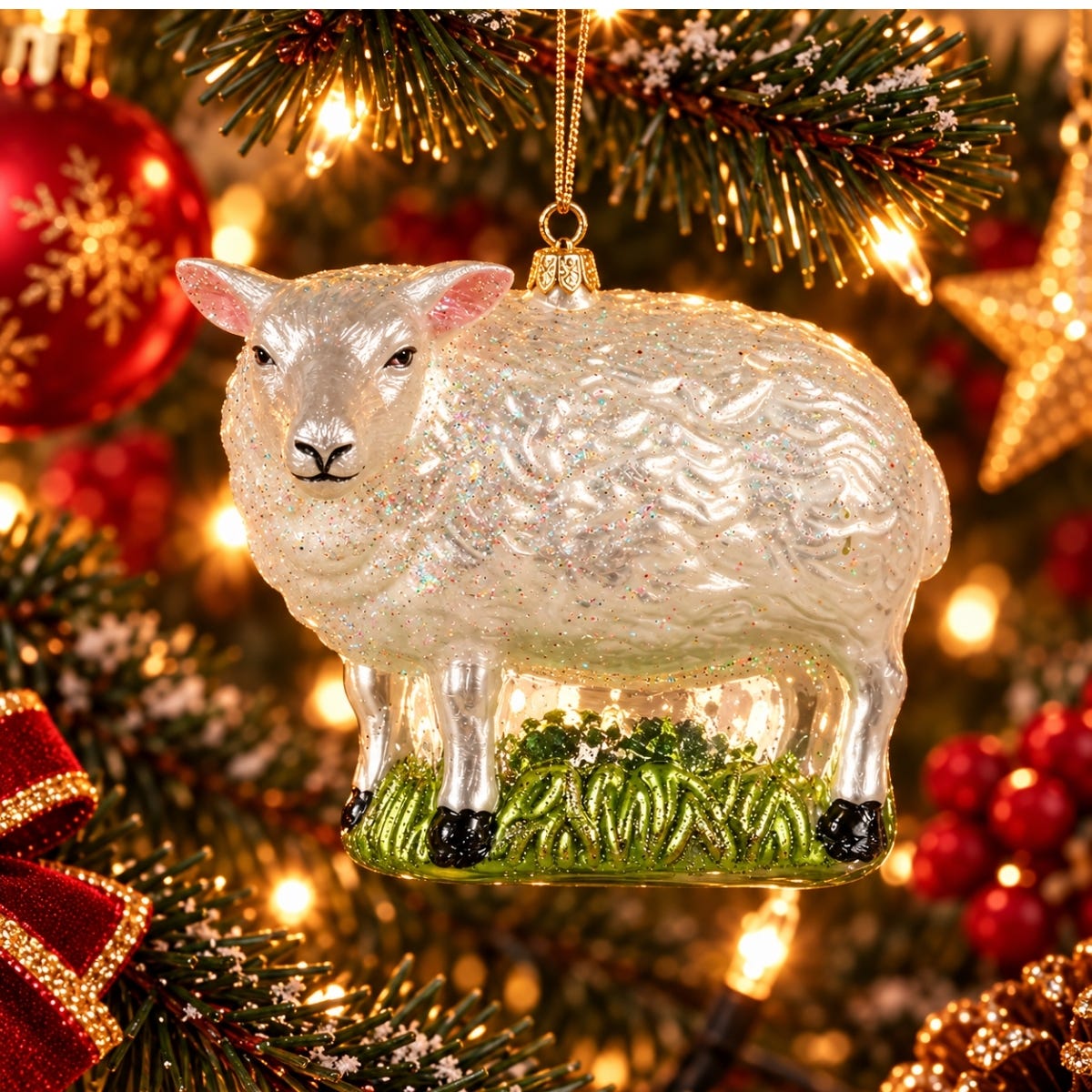 De Ballen Uit Kerstornament Texels Schaap Wit