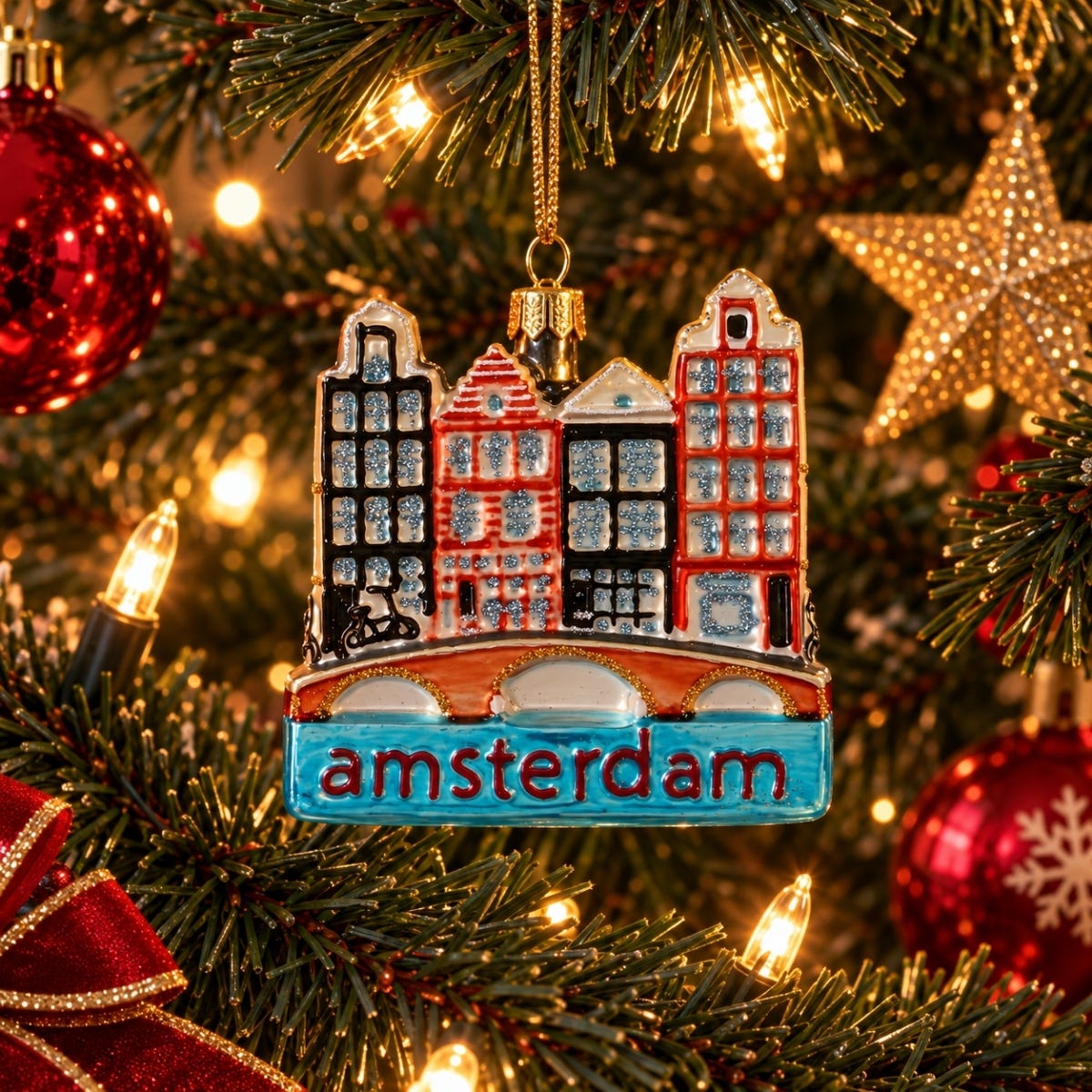De Ballen Uit Kerstornament Grachtenbal Amsterdam Multicolor