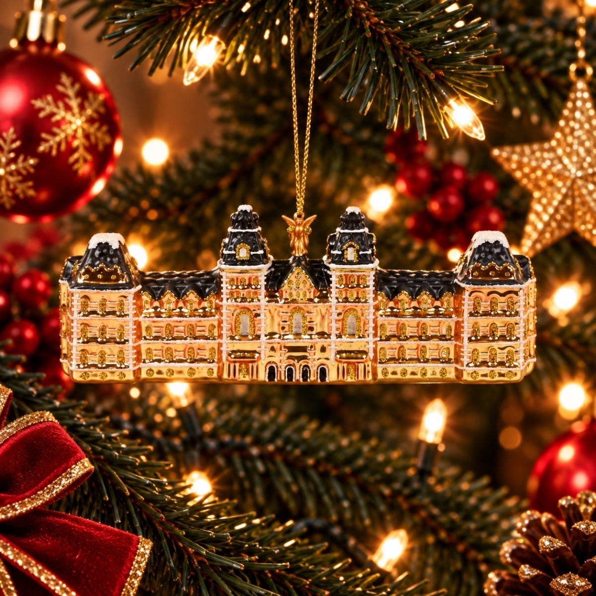 De Ballen Uit Kerstornament Rijksmuseum Goud