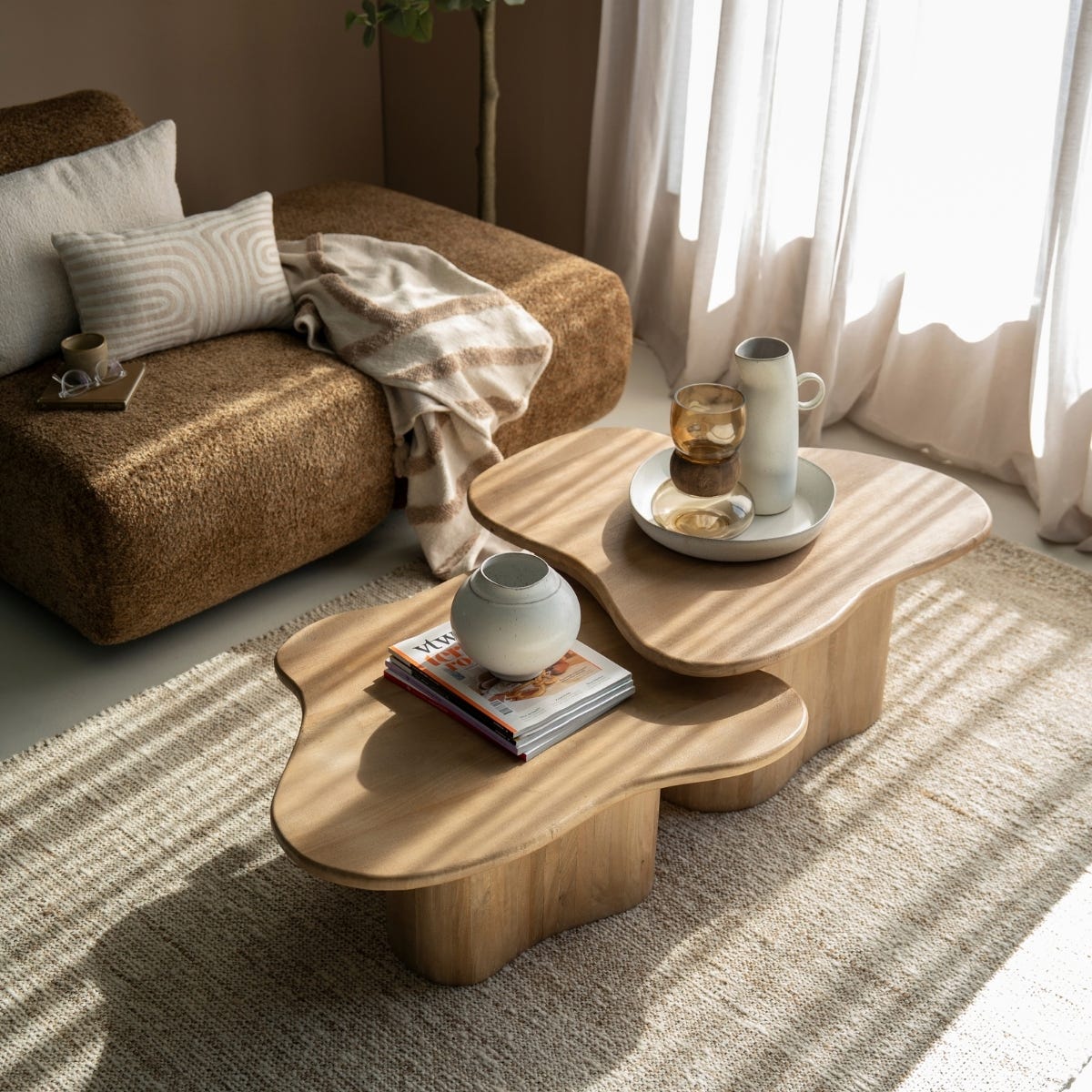 By-Boo Salontafel Fall Naturel 75 x 75 x 38 cm