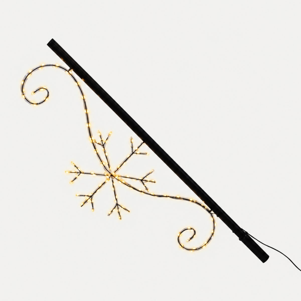 Twinkle Pole Verlicht Kerstfiguur Vlaggenstokverlichting Snowflake Warm Wit 110 x 40 x 6 cm