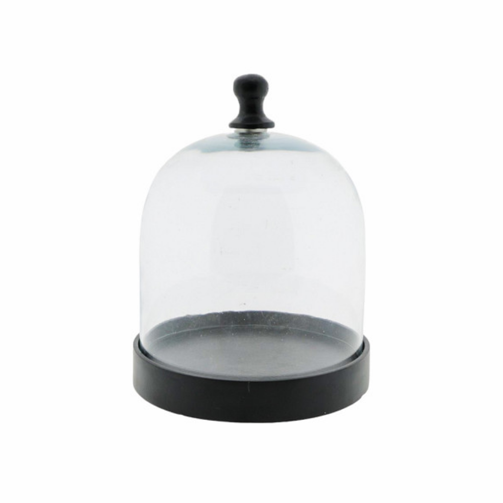 Home Society glazen stolp allure zwart 21 x 16.5 cm