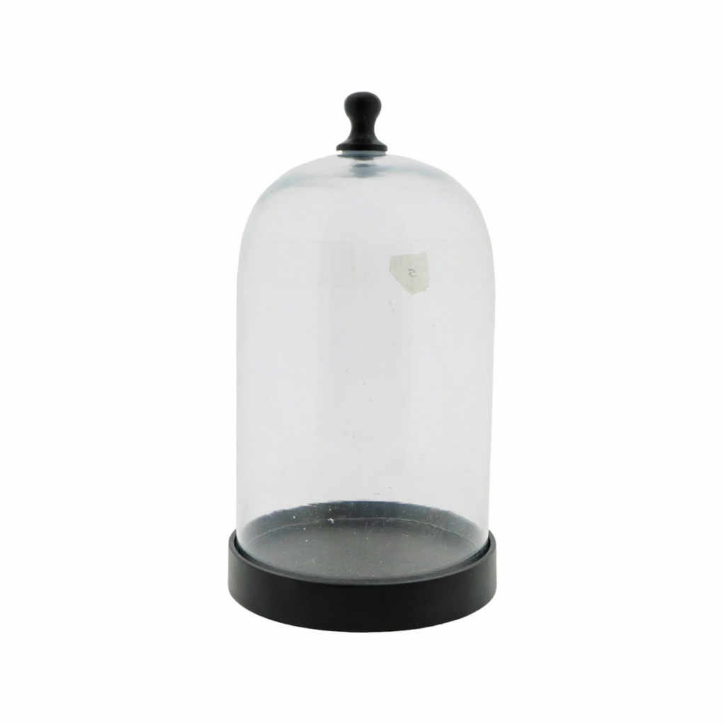 Home Society glazen stolp allure zwart 29.5 x 16.5 cm