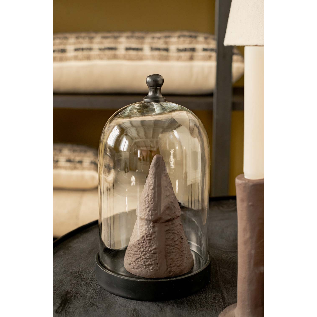 Home Society glazen stolp allure zwart 29.5 x 16.5 cm
