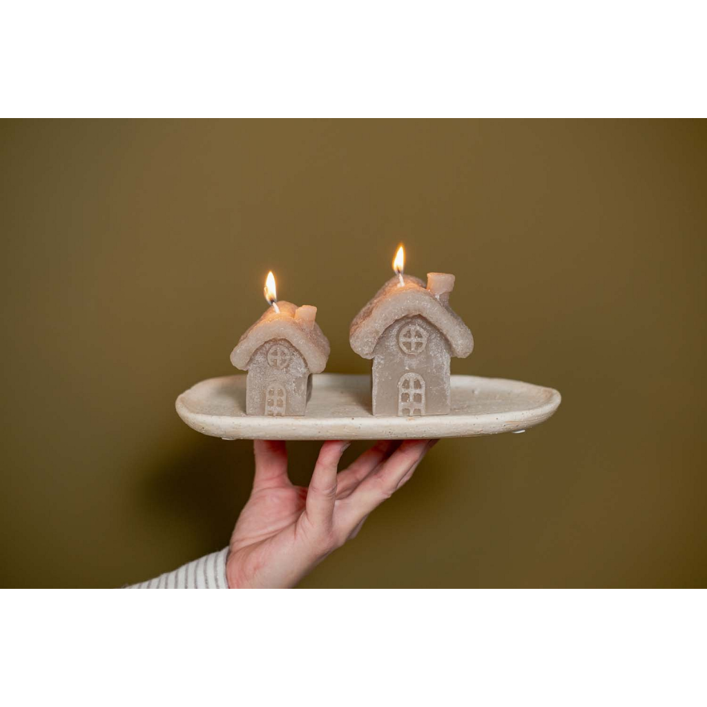 Home Society Kaars Huis Greige S 9 cm