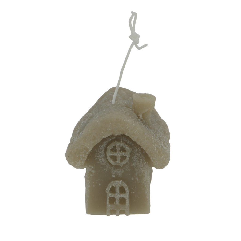 Home Society Huis Kaars L Greige 12 cm