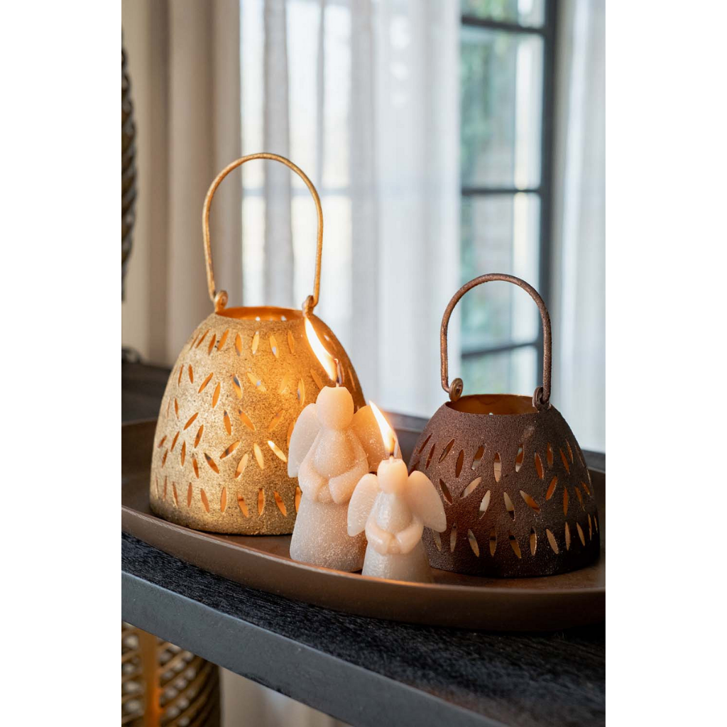 Home Society Deco Candle Cherub S grijs