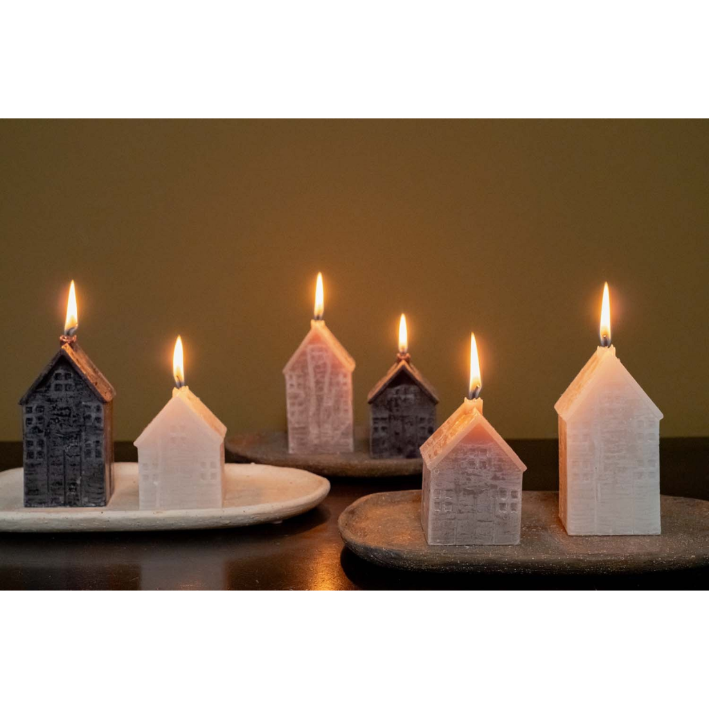 Home Society Kaars Huis S Zwart 8.5 cm