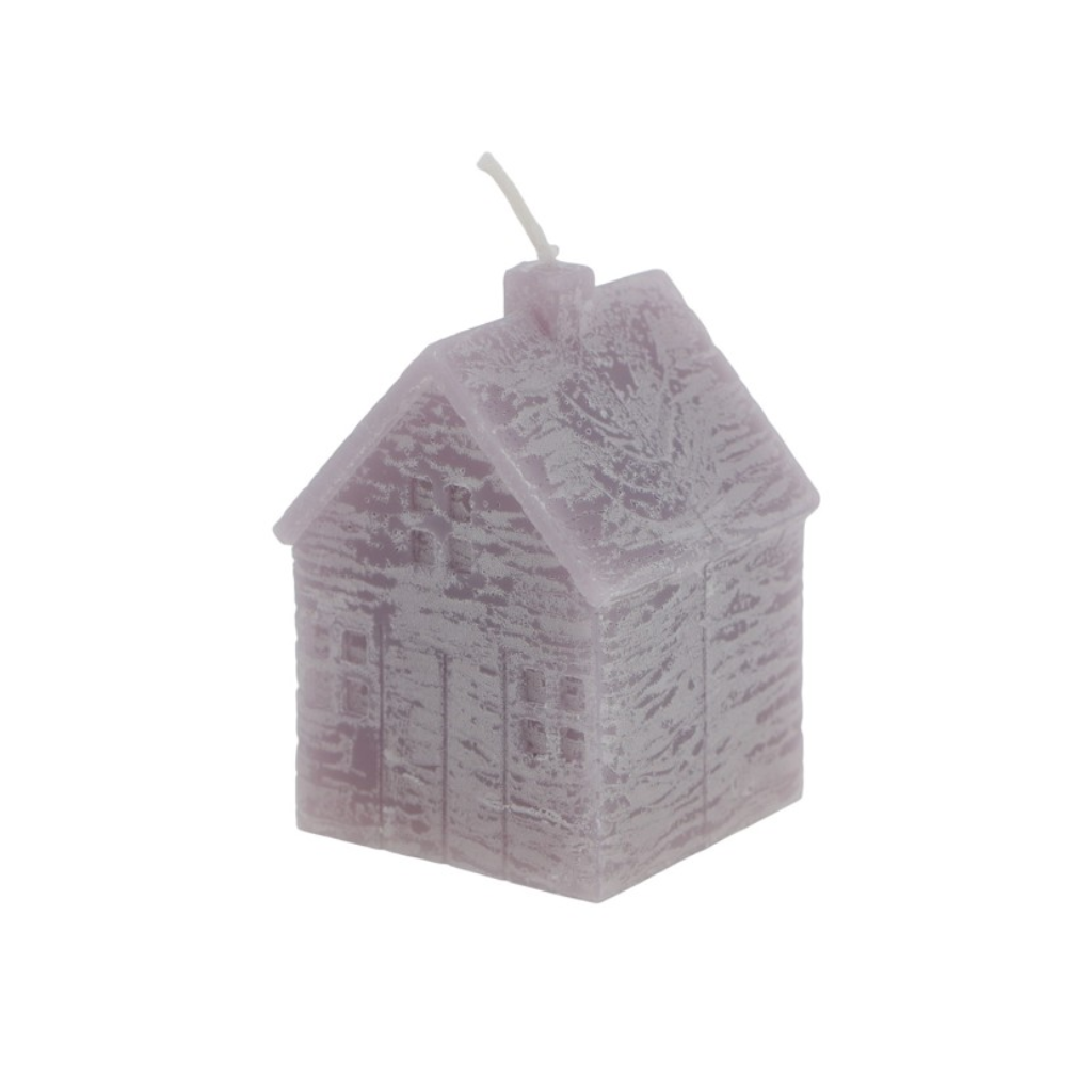 Home Society Deco Candle House paars 8.4 cm