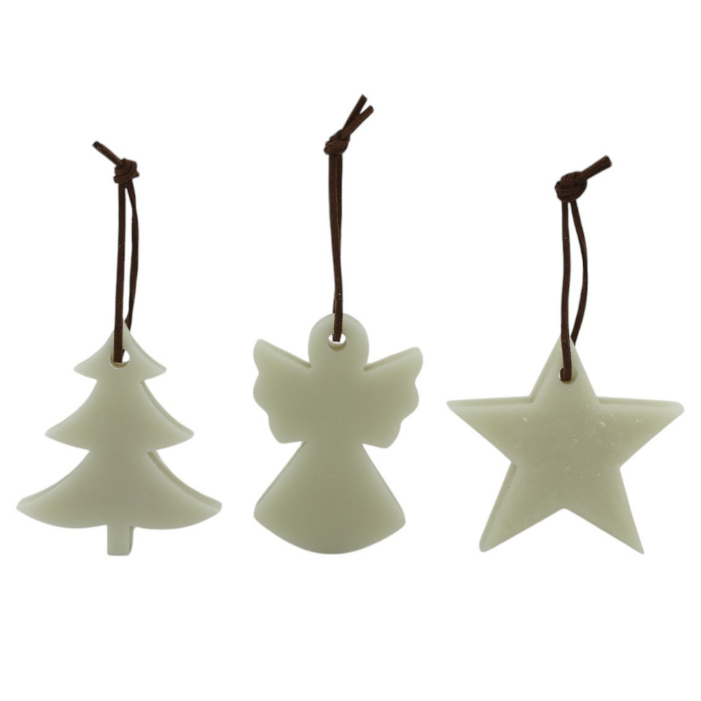 Home Society kaars ornament wax christmas grijs