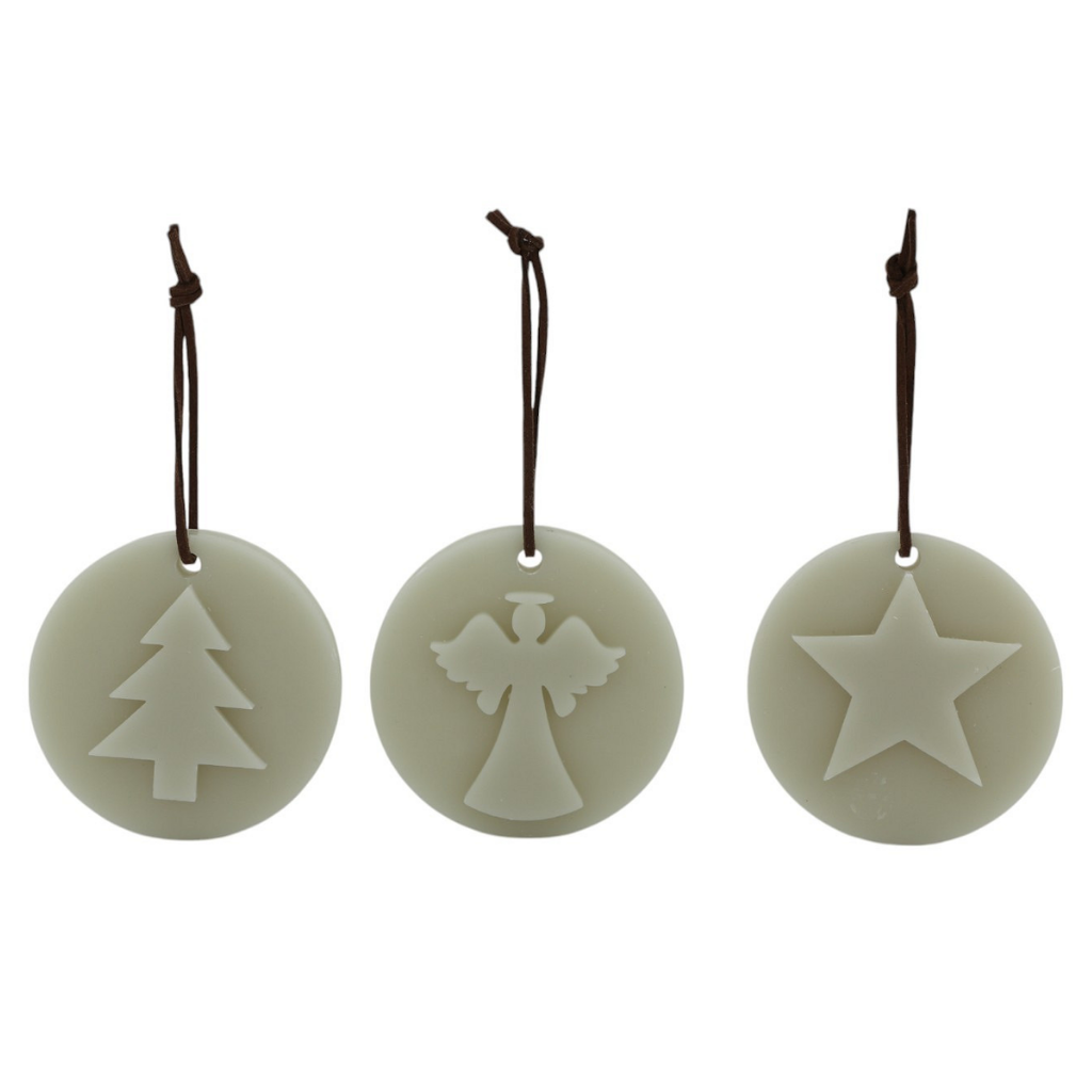 Home Society kaars ornament wax holiday grijs