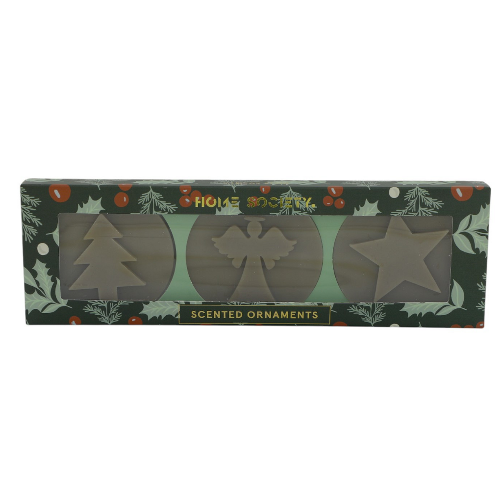 Home Society kaars ornament wax holiday taupe