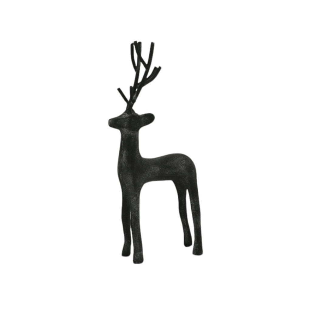 Home Society Deco Deer Hana Christmas zwart 20 x 6.5 x 12 cm