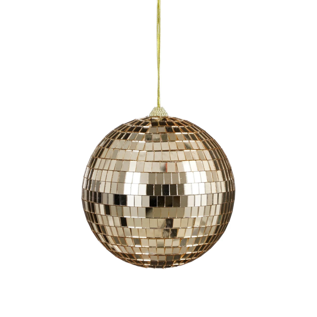 House of Seasons kerstbal Disco champagne 15 cm