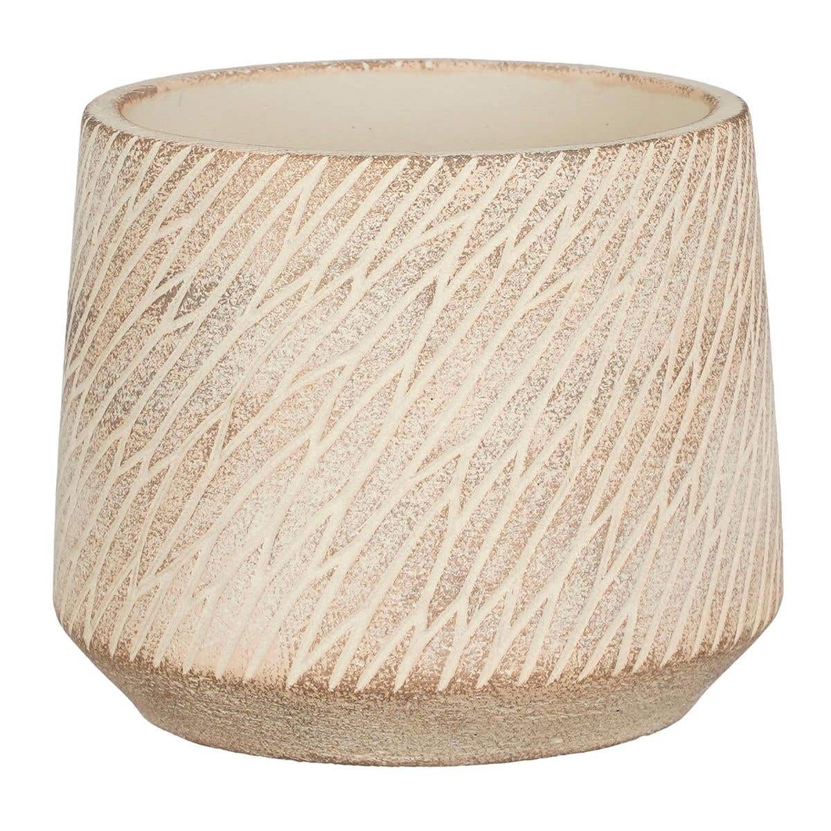 Mica Decorations Pot Camino Rond Taupe 11.5 x 13.5 cm