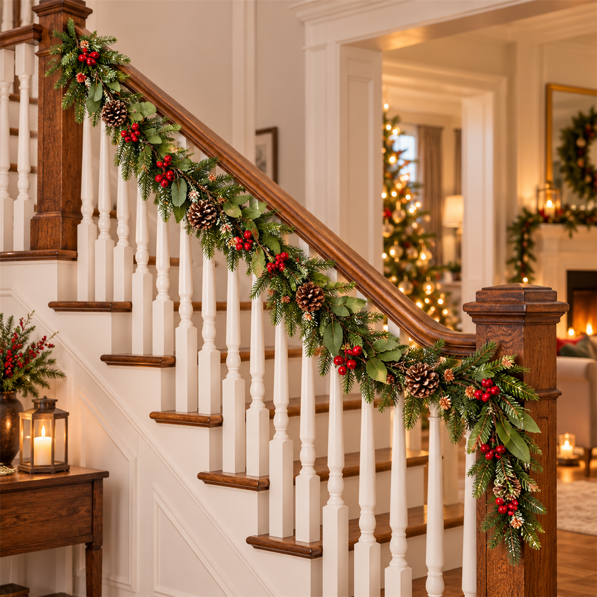 House of Seasons Kerstkrans Austin slinger Groen 180 x 15 x 9 cm