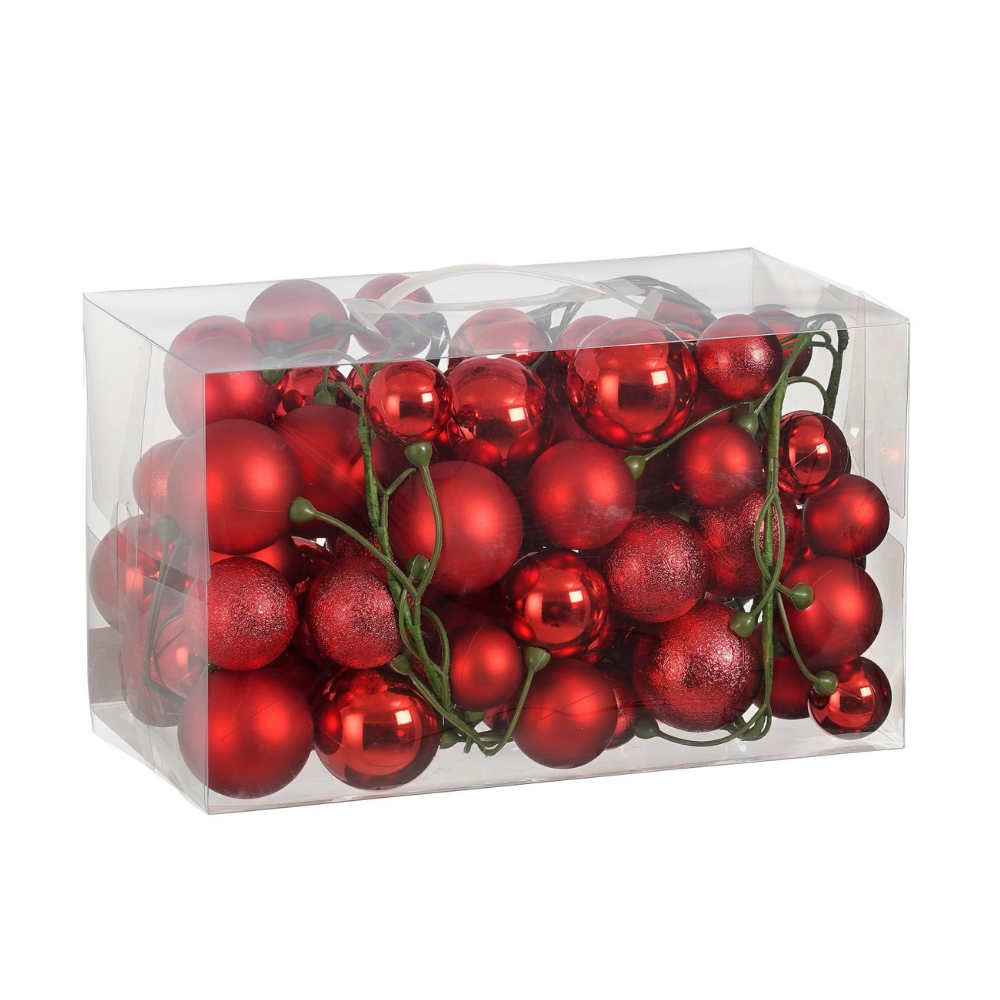 Mica Decorations Slinger ballen rood 180 cm