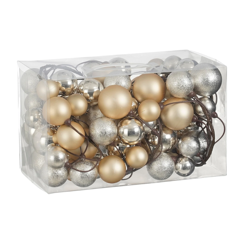 Mica Decorations Slinger ballen crème 180 cm