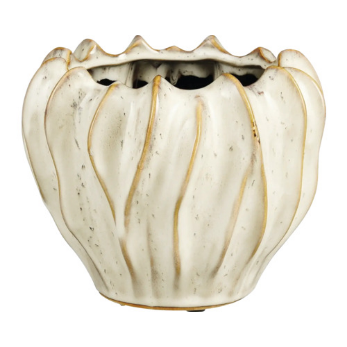 Mica Decorations Bloempot Thom Rond Wit 19 x 23.5 cm