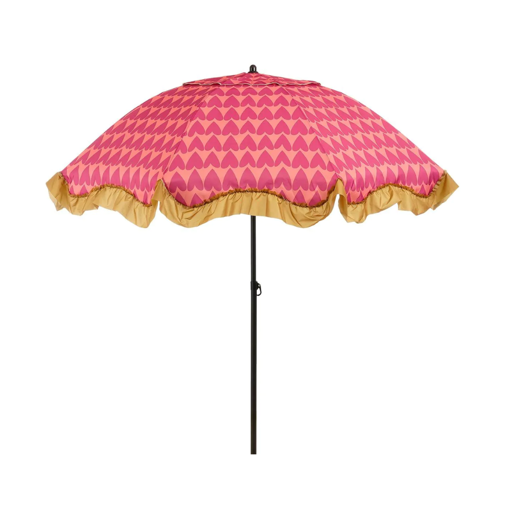 Mica Decorations Parasol hartjes roze 238 x 220 cm