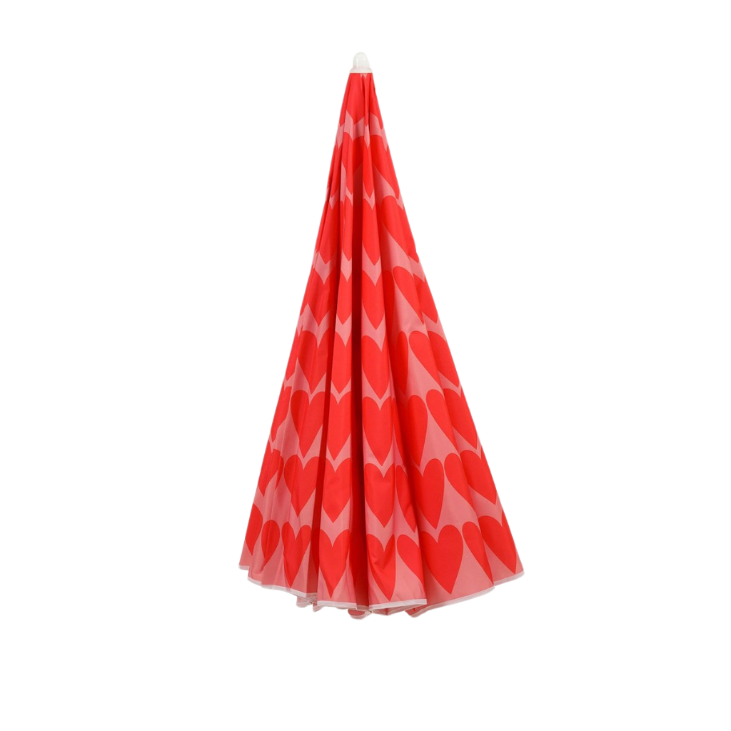 Mica Decorations Parasol Hartjes Roze 180 x 160 cm