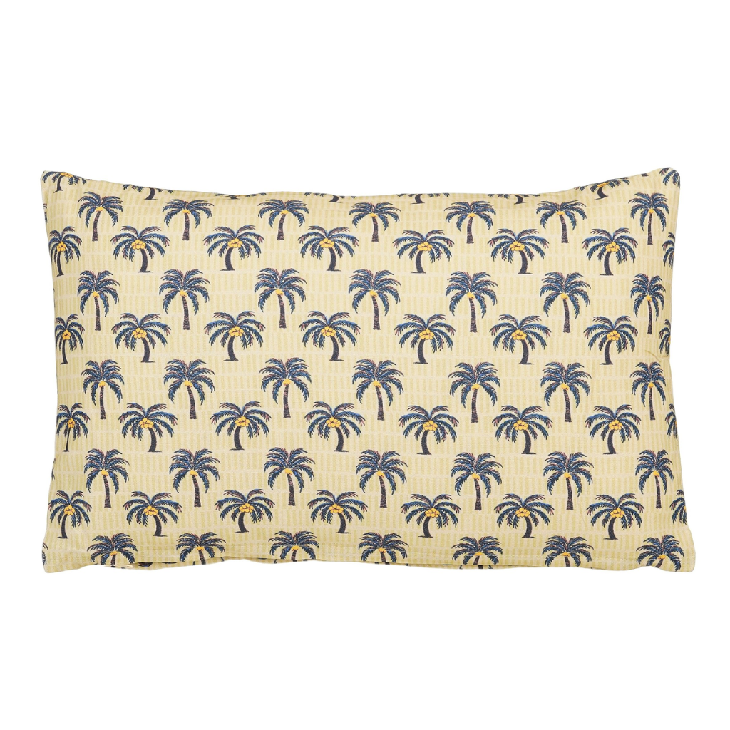 Kussen palmboom off white 55 x 35 cm