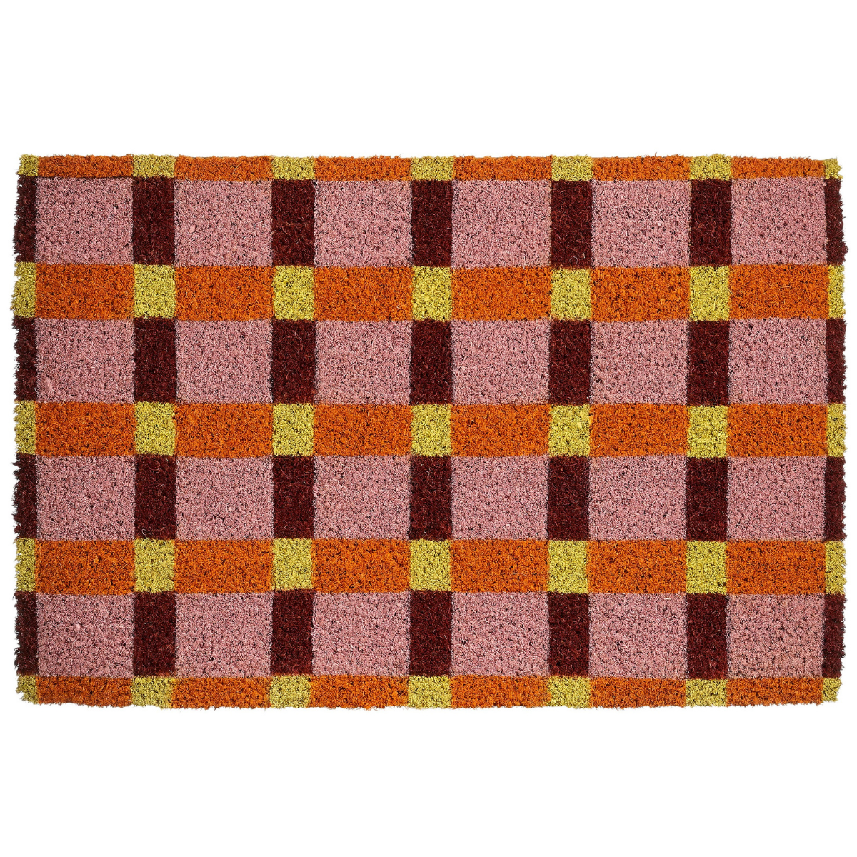 Mica Decorations Deurmat Block Print Perzik 60 x 40 x 1.5 cm