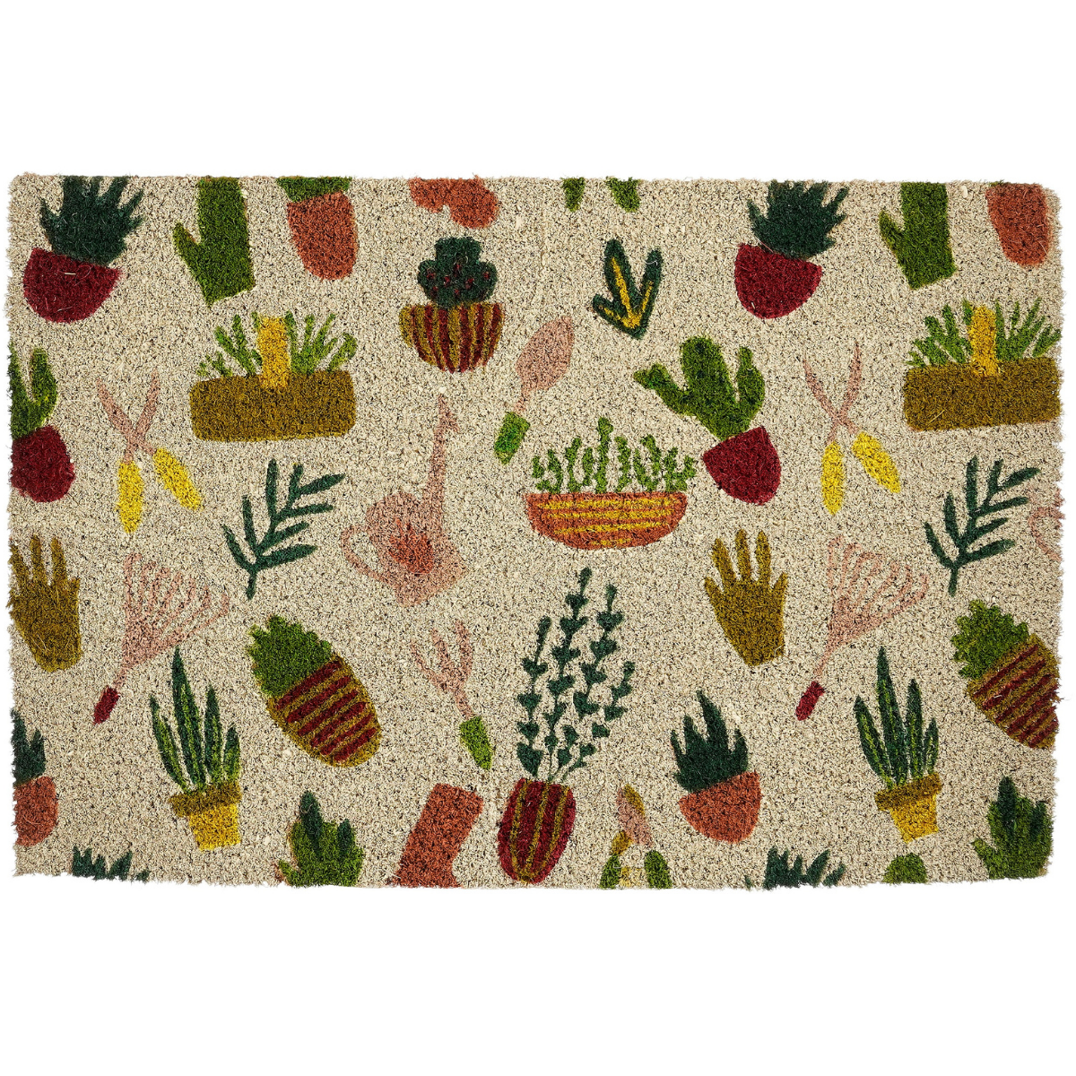 Mica Decorations Deurmat Tuingereedschap Wit 60 x 40 x 1.5 cm