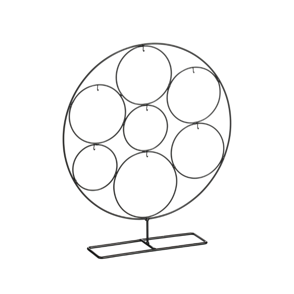 Mica Decorations kerstbal standaard zwart 38 x 8 x 43.5 cm