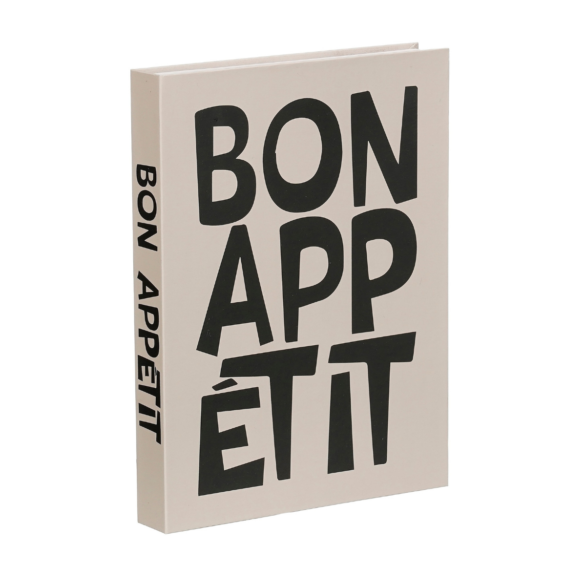 Mica Decorations Decoratie Boek Bon Appetit Grijs 16.5 x 22 x 3 cm