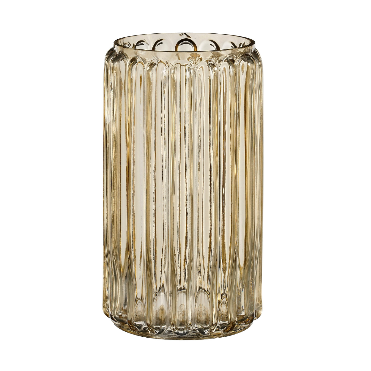 Mica Decorations Vaas Russell Glas Bruin 26 x 14 cm