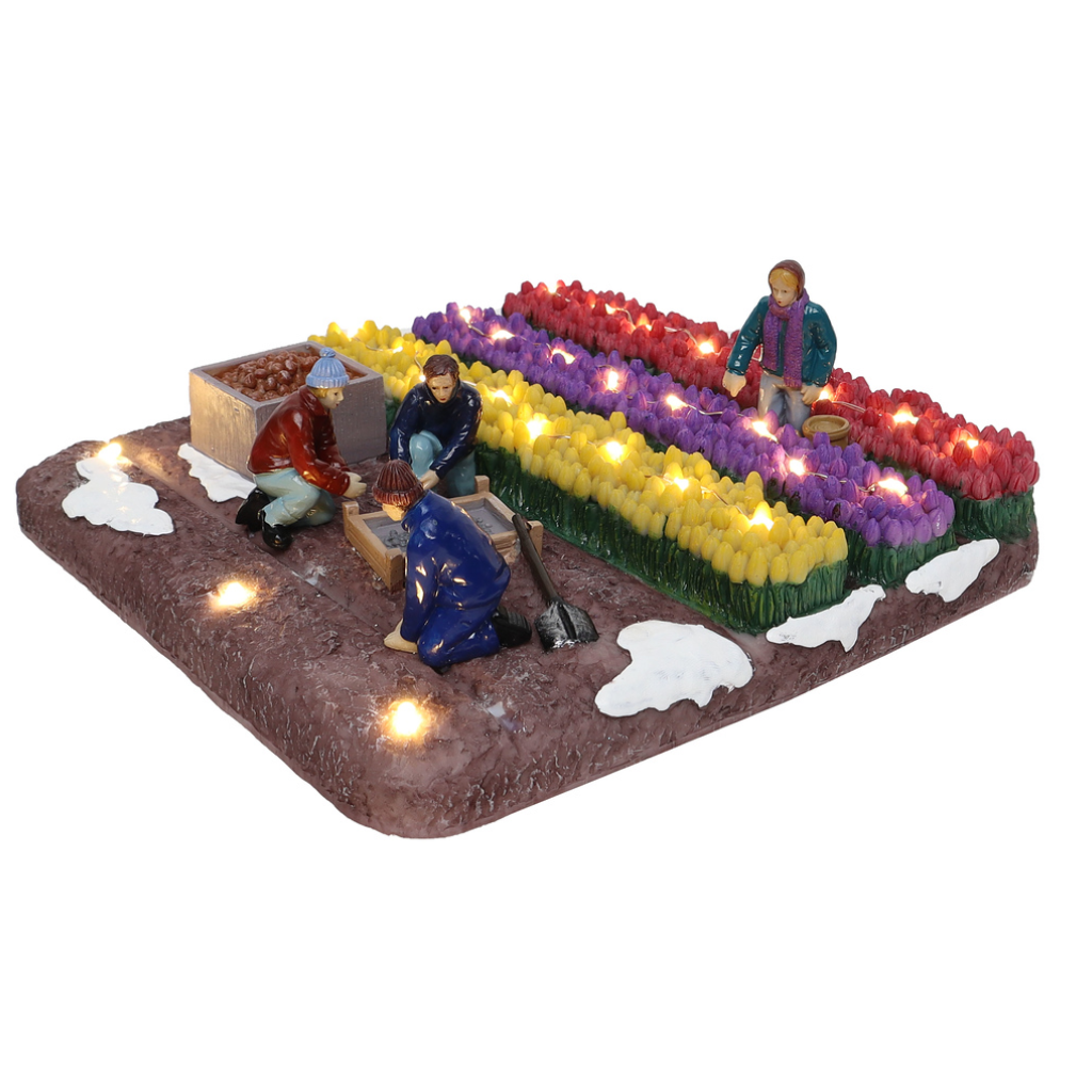 Santaville Flower Field Workers met LED verlichting
