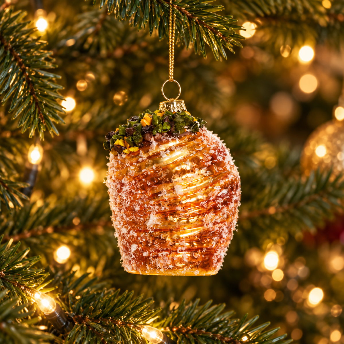Yup in de boom Kerstornament Cruffin Bruin 8 x 5 x 7 cm