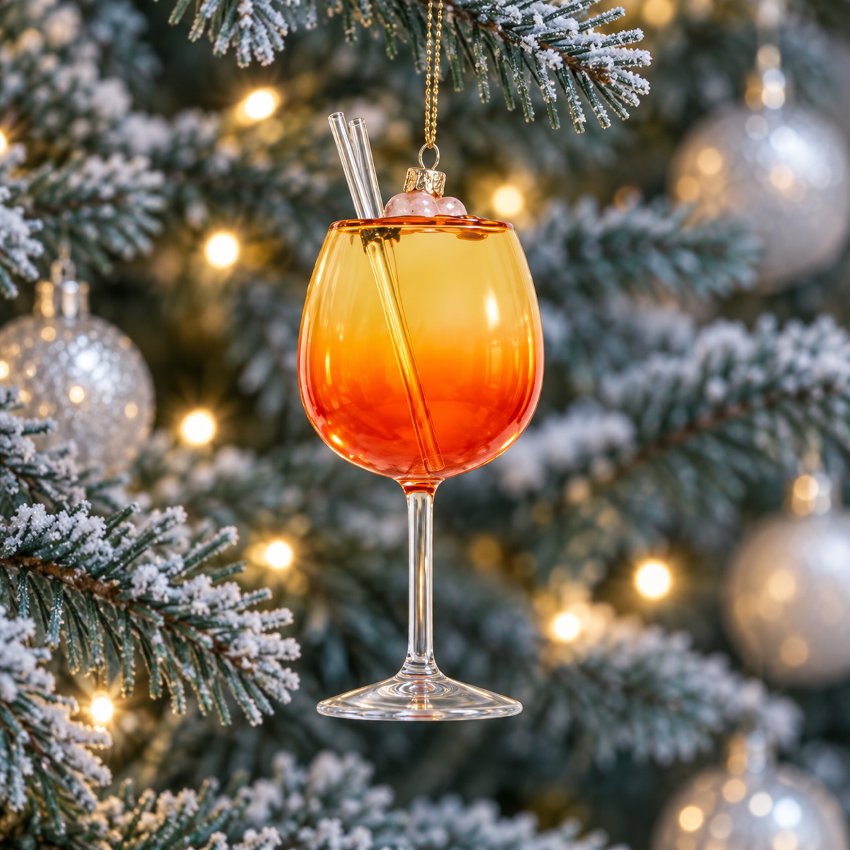 Yup in de boom Kerstornament Spritz Oranje 14.5 x 6.5 cm