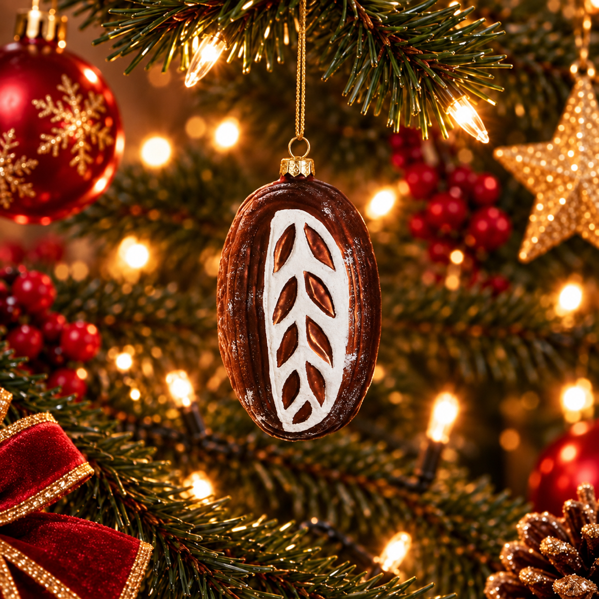 Yup in de boom Kerstornament Zuurdesem Brood Bruin 11 x 6 x 4 cm