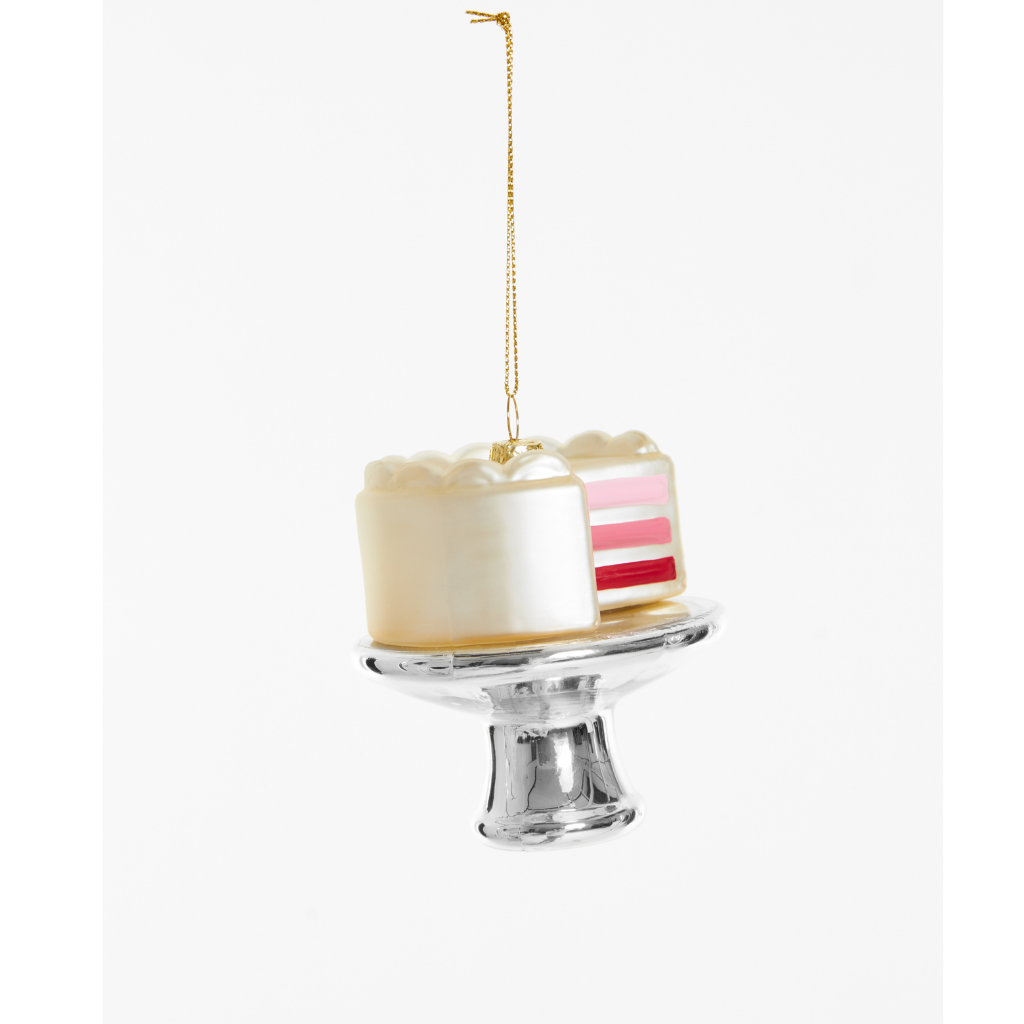 Gender reveal taart roze kerstornament Yup in de boom