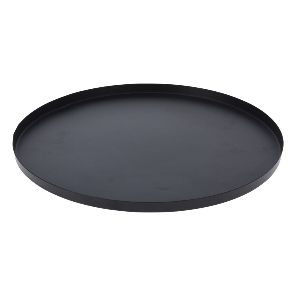 Kaarsenplateau zwart staal 30 x 1.5 cm