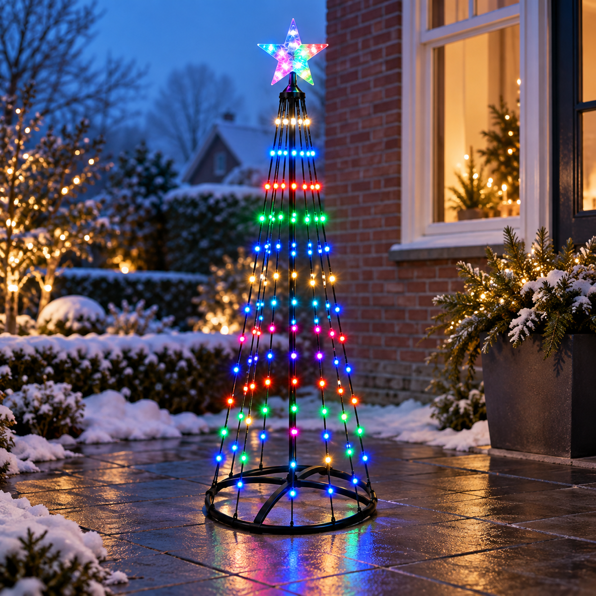 De Bosrand Vlaggenmast verlichting Boom RGB 178 Lampjes 150 cm
