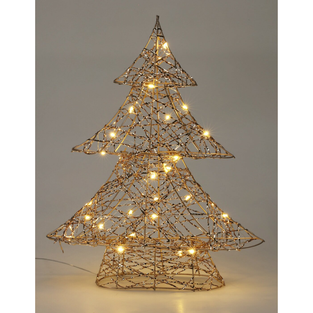 Boom verlicht goud LED 40 cm