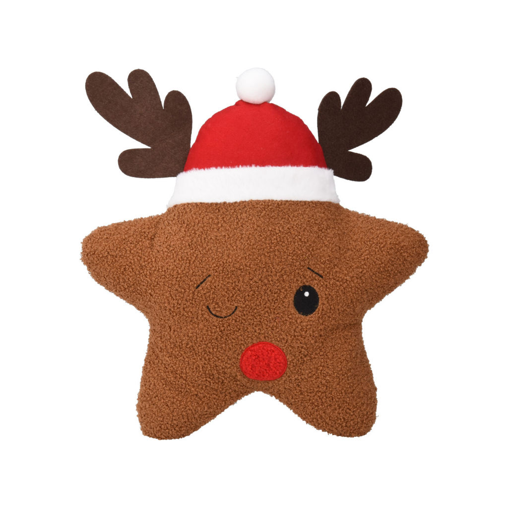 Kussen rendier ster vorm 43 cm
