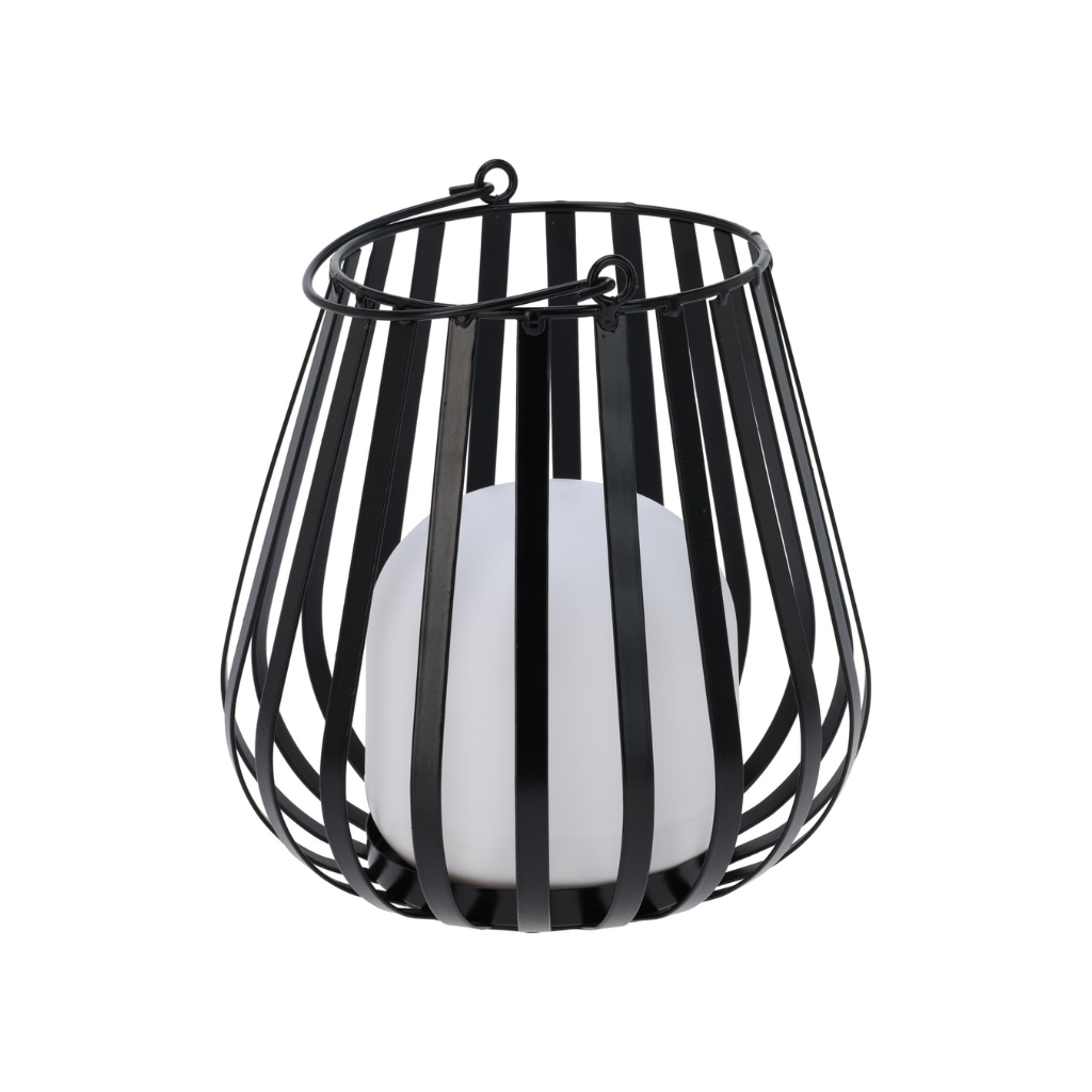 Homestyle Lantaarn metaal zwart 20 x 23 cm