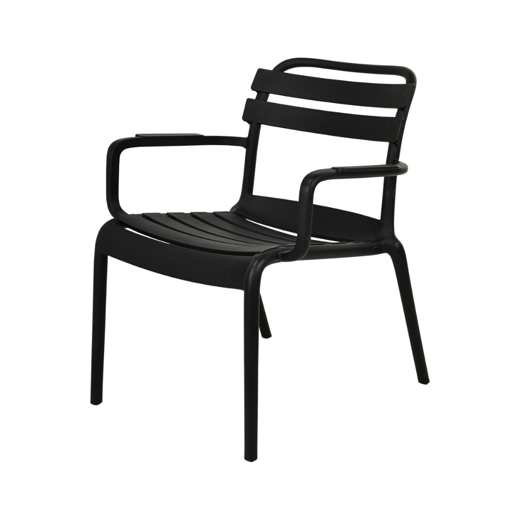 De Bosrand Stapelstoel Zwart 66 x 65 x 77 cm