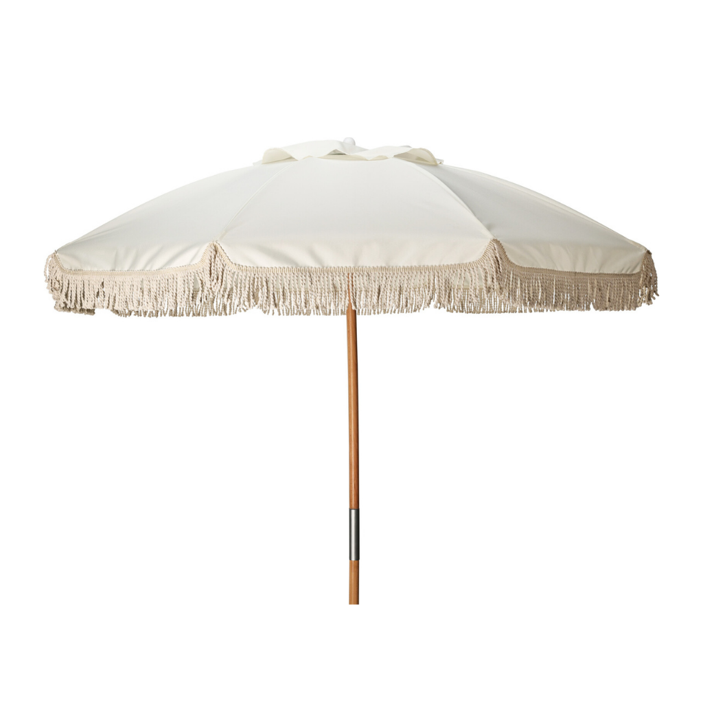 Parasol houtstok creme 180 cm