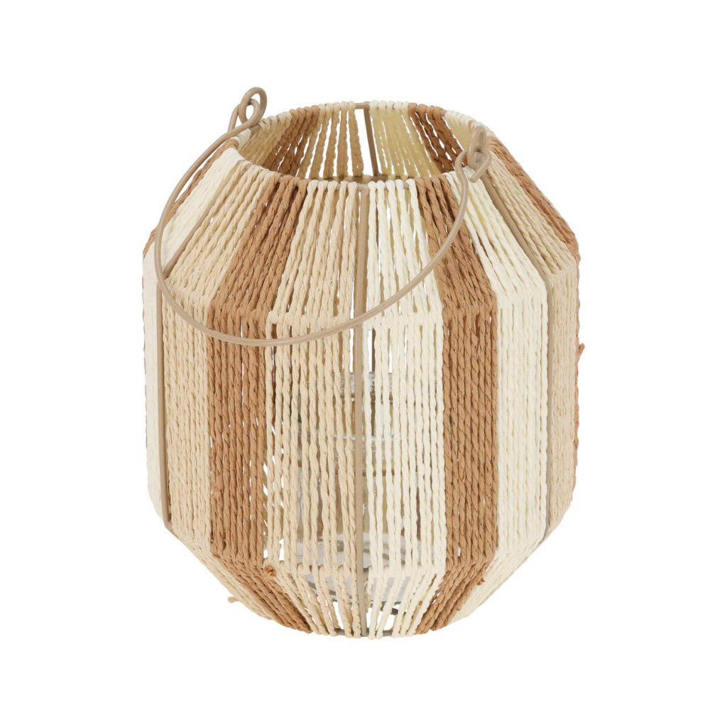 Lantaarn naturel met hengsel 35 cm