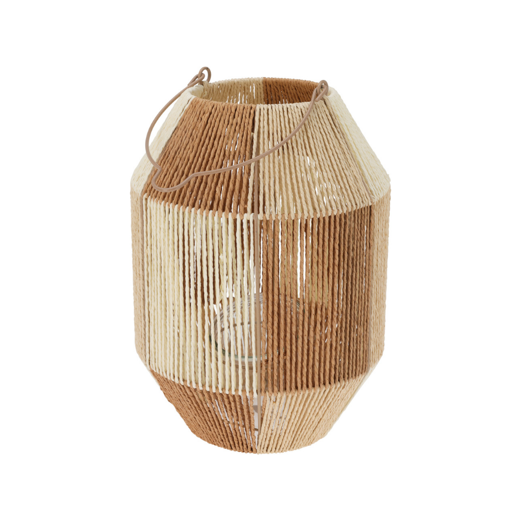 Lantaarn naturel met hengsel 42 cm